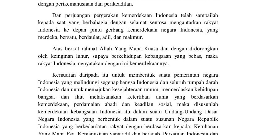 Ruana Sagita: 3 Makna Alinea Kedua Pembukaan UUD 1945