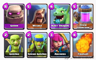 Screenshot Kombinasi Battle Deck Golem Terbaik Kombinasi Battle Deck Golem Terbaik