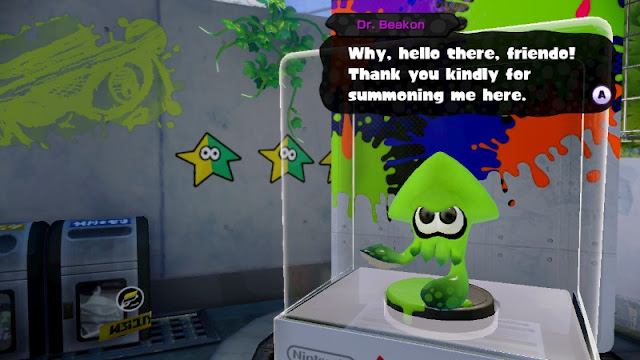 Dr. Beakon the Squid amiibo Dr. Beakon Splatoon amiibo dialogue hello there friendo