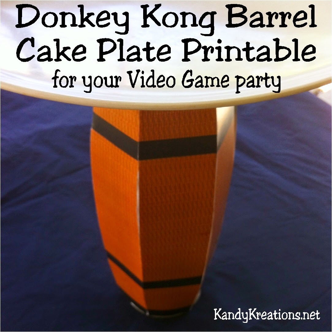 Diy Party Mom Donkey Kong Barrel Cake Plate Printable