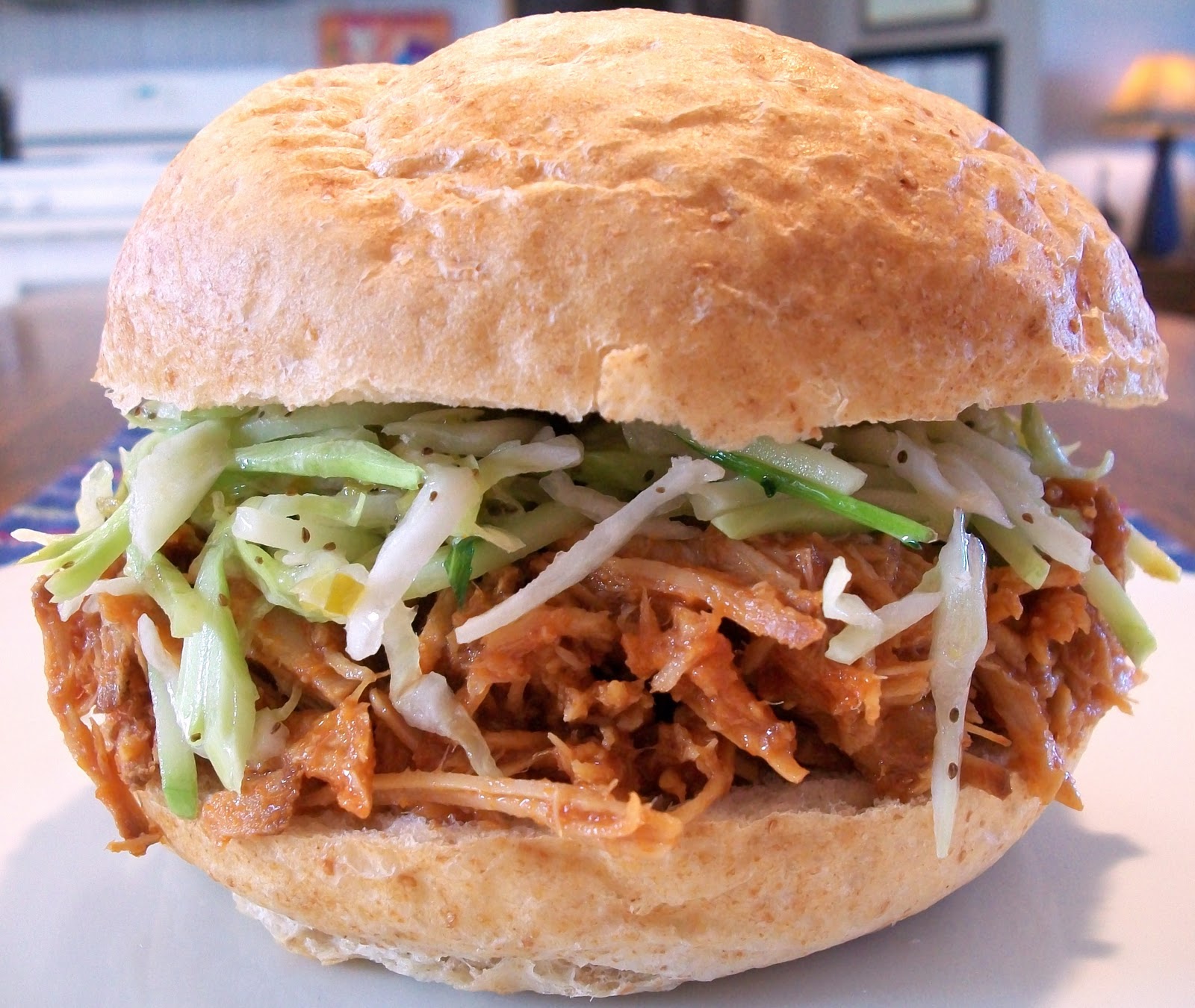 My Kind of Cooking Pulled Pork Sandwiches with Mexican Coleslaw