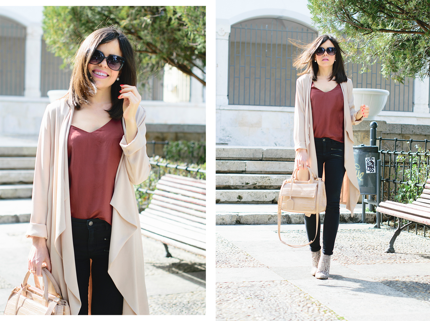 Look de Ponte unos tacones con botines de serpiente