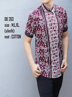 baju batik pria lengan pendek