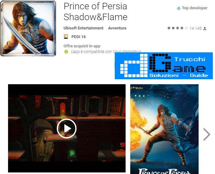 Trucchi Prince of Persia Shadow&Flame Mod Apk Android v2.0.2