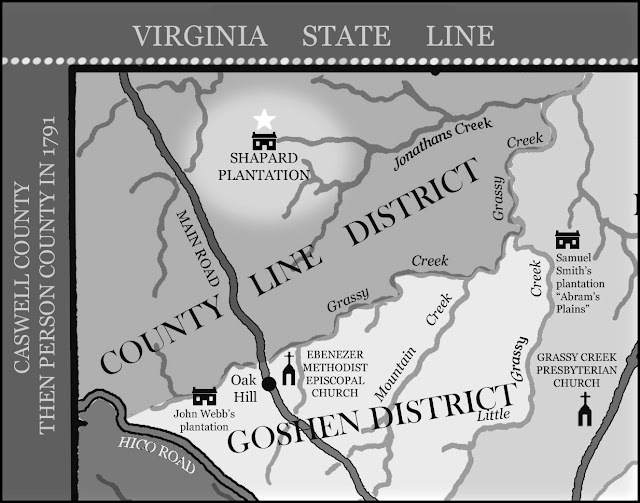 William Shapard and County Line District Granville County North Carolina