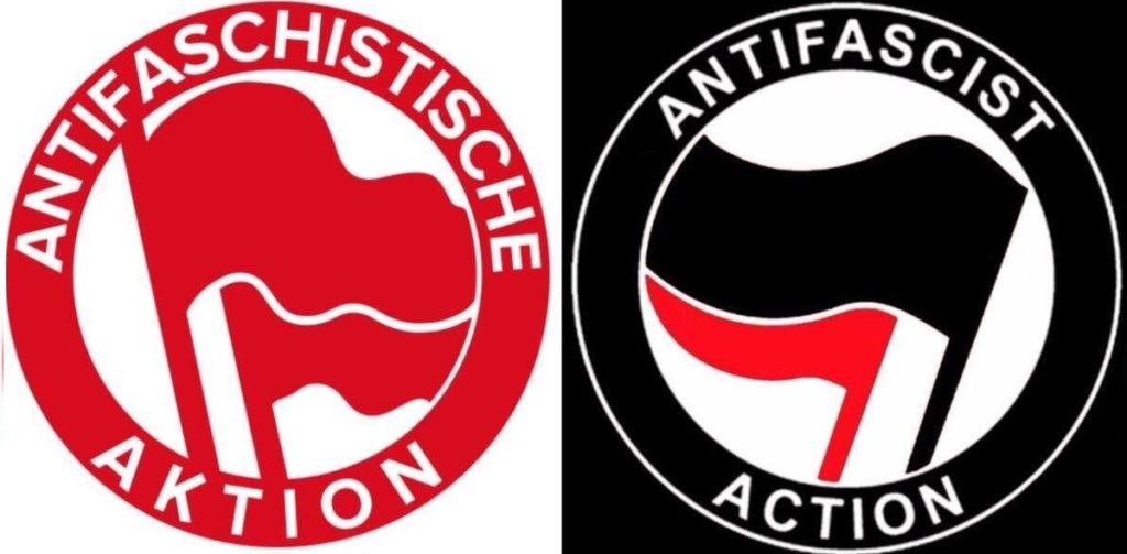 Antifa communist flags Antifa communist flags