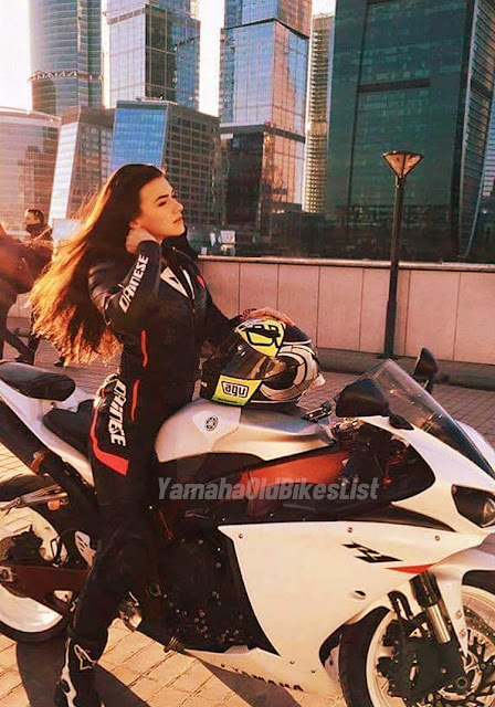 girl on Yamaha Motorcycle