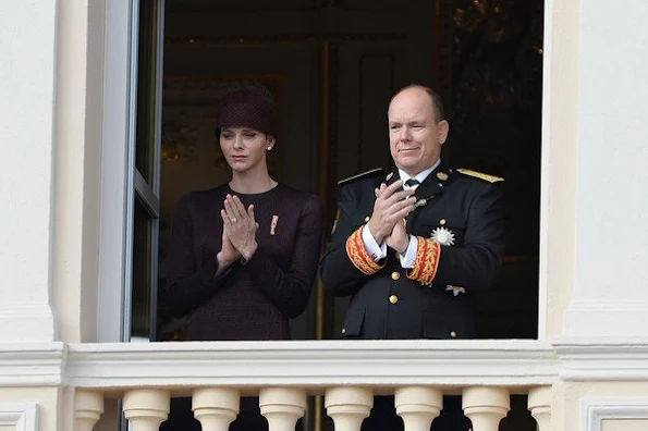Princess Charlene of Monaco with Princess Gabriela and Prince Albert II of Monaco with Prince Jacques