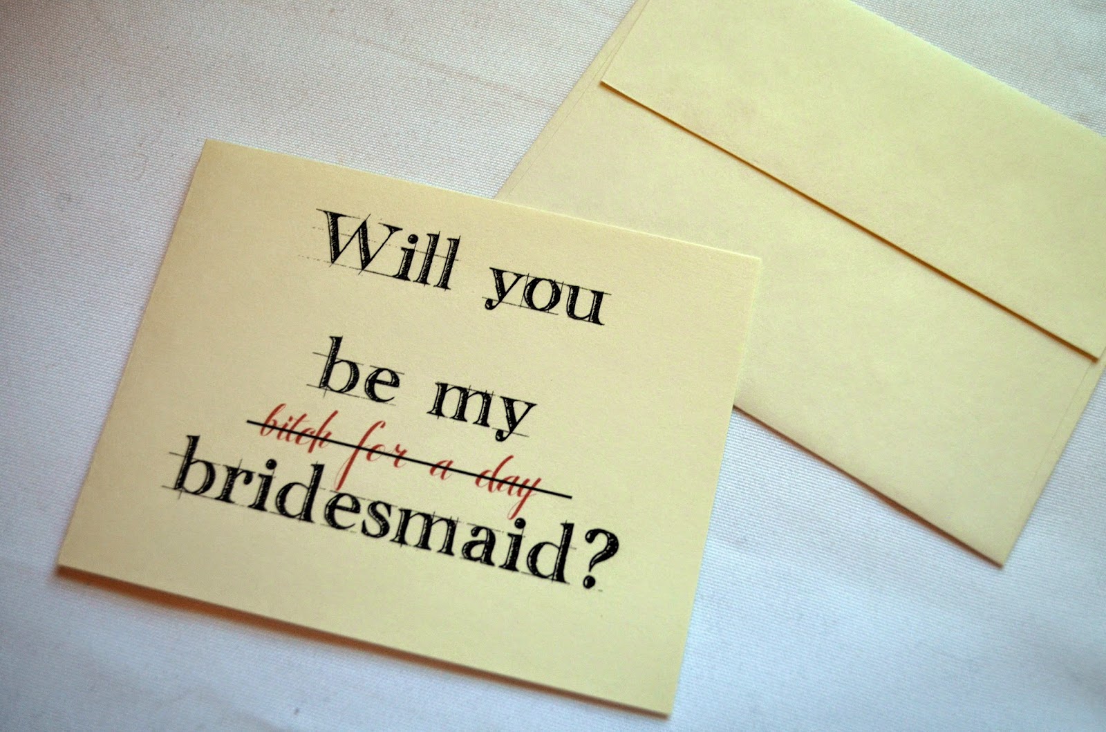This and That Creations Funny Bridesmaid Proposal Cards and Will you