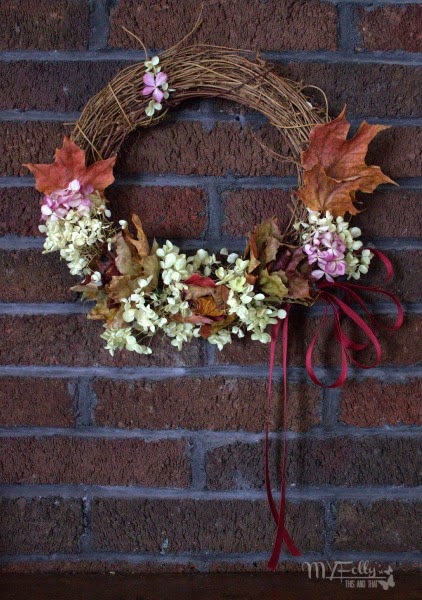 Fall Foliage Wreath/ This and That  Bringing fall into your home and preserving the wonderful flowers and leaves.  