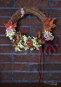 Fall Foliage Wreath/ This and That  Bringing fall into your home and preserving the wonderful flowers and leaves.  