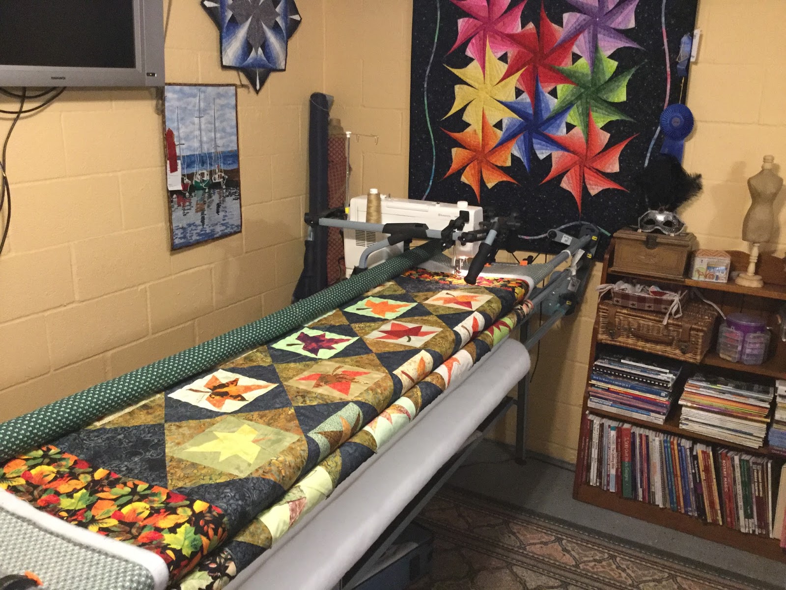 Quiltessa Patchwork palette Burning leaves of Gatlinburg is in progress