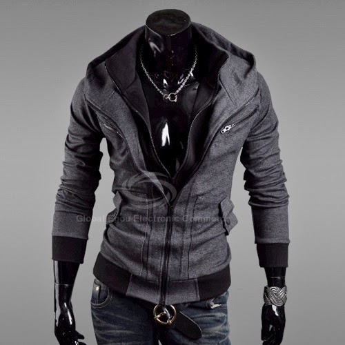Casual Style Hoodie Zipper Design Cotton Short Coat For Men ~ Home ...