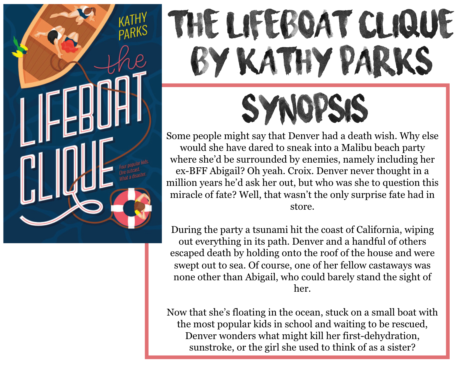 Ryley Reads The Lifeboat Clique By Kathy Parks Book Review