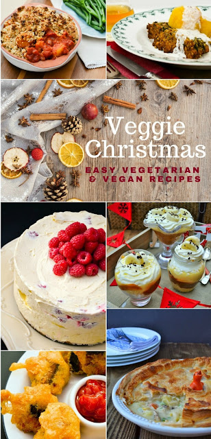 Veggie Christmas. The ultimate veggie Christmas guide, Easy vegetarian and vegan Christmas recipes including  starters, sides, main courses, desserts, sweet treats, soft drinks and cocktails. #vegetarianchristmas #veganchristmas #christmasrecipes #christmas #christmasdinner #vegetarian #vegan