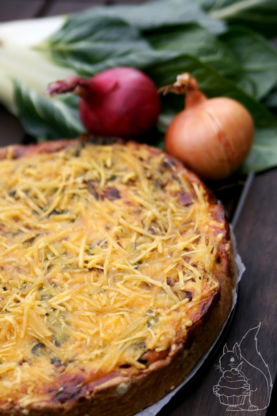 Squirrel of Nom&amp;#39;s Tasty Treats: Herbst-Quiche | Fall Quiche