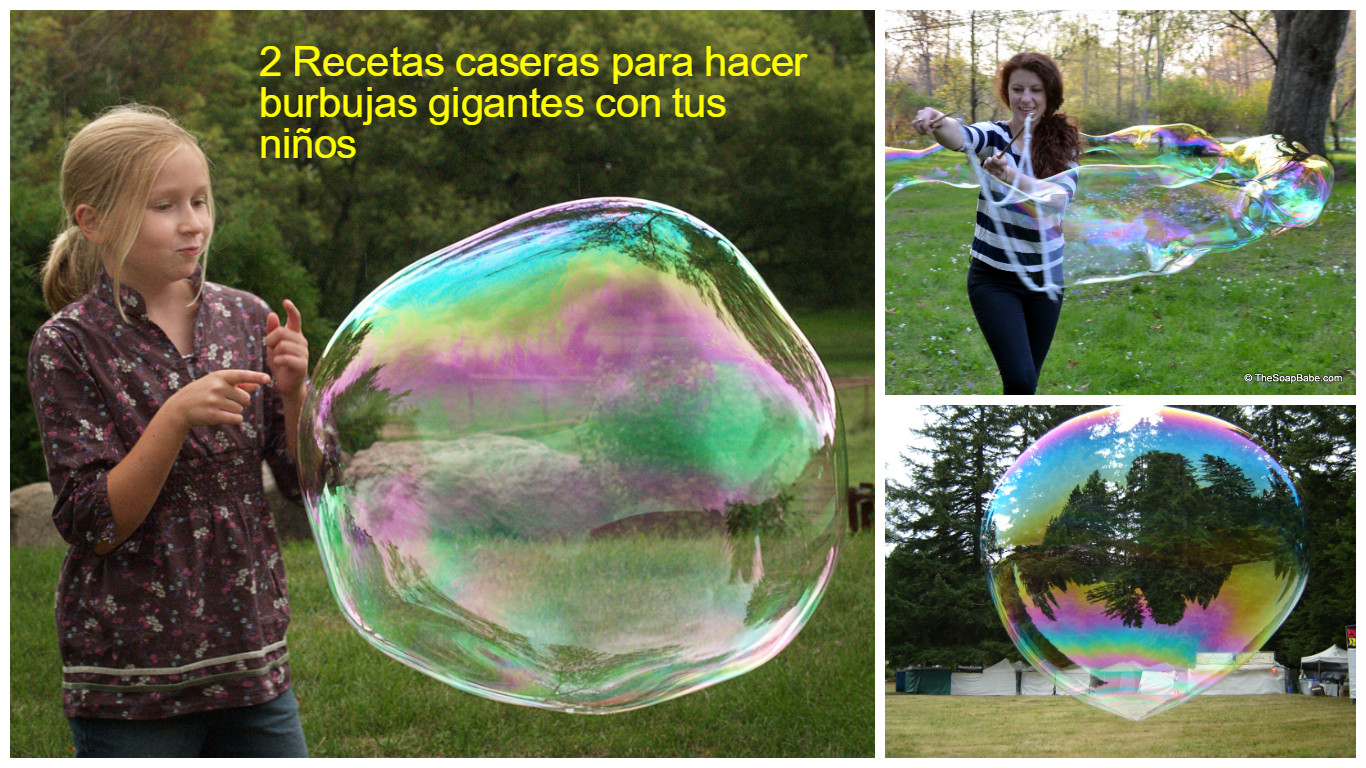 Haz burbujas gigantes con tus niños con estas 2 recetas caseras ~ lodijoella