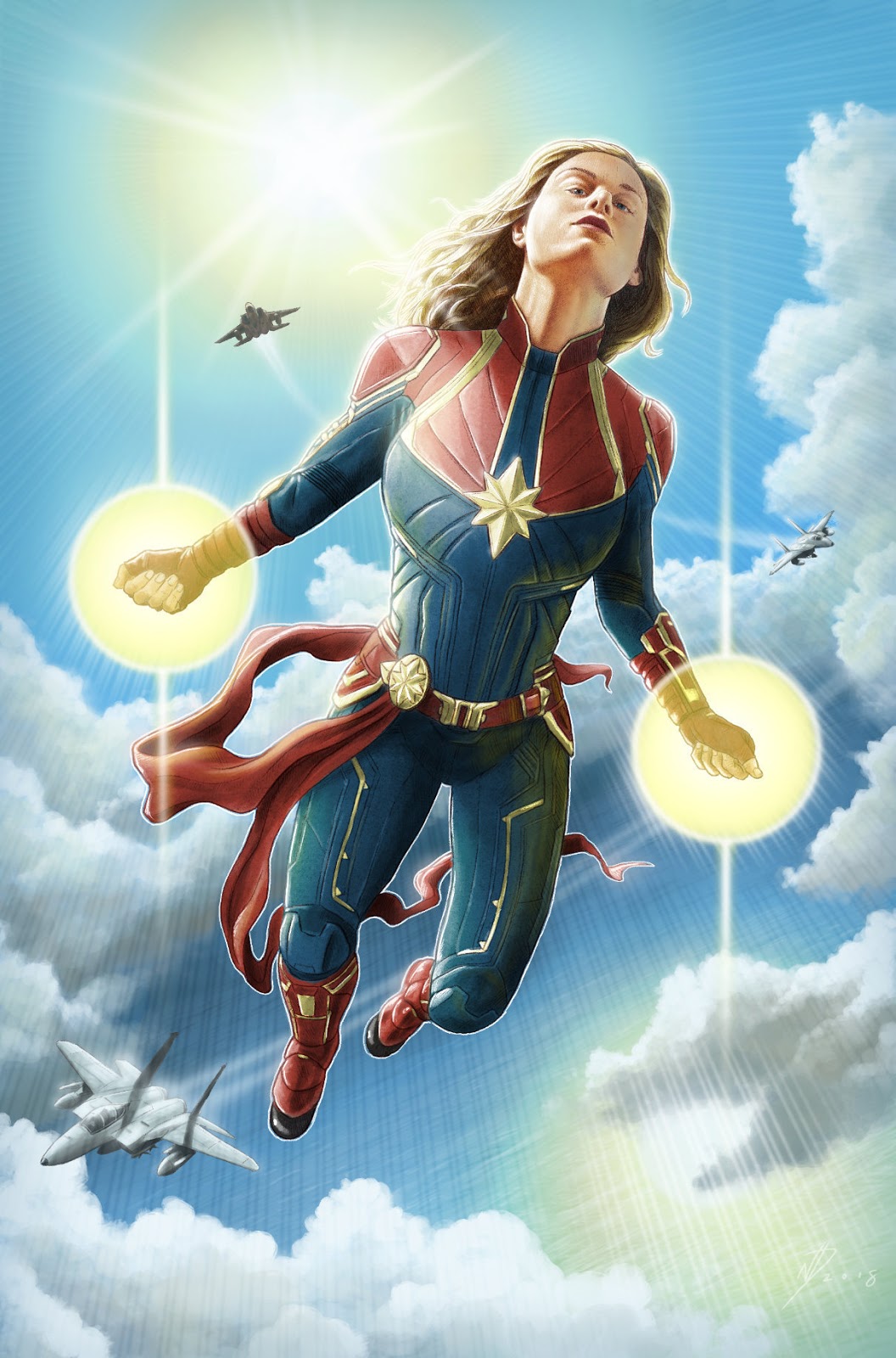 The Geeky Nerfherder CoolArt 'Captain Marvel' by Neil Davies