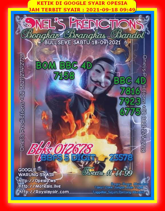 Prediksi Syair SDY Jitu Selasa 31 Agustus 2021 SYAIRDEWA