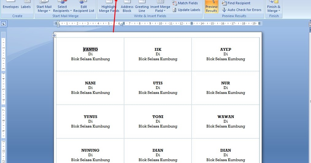 Ukuran Label Undangan 103 Di Corel House MY d