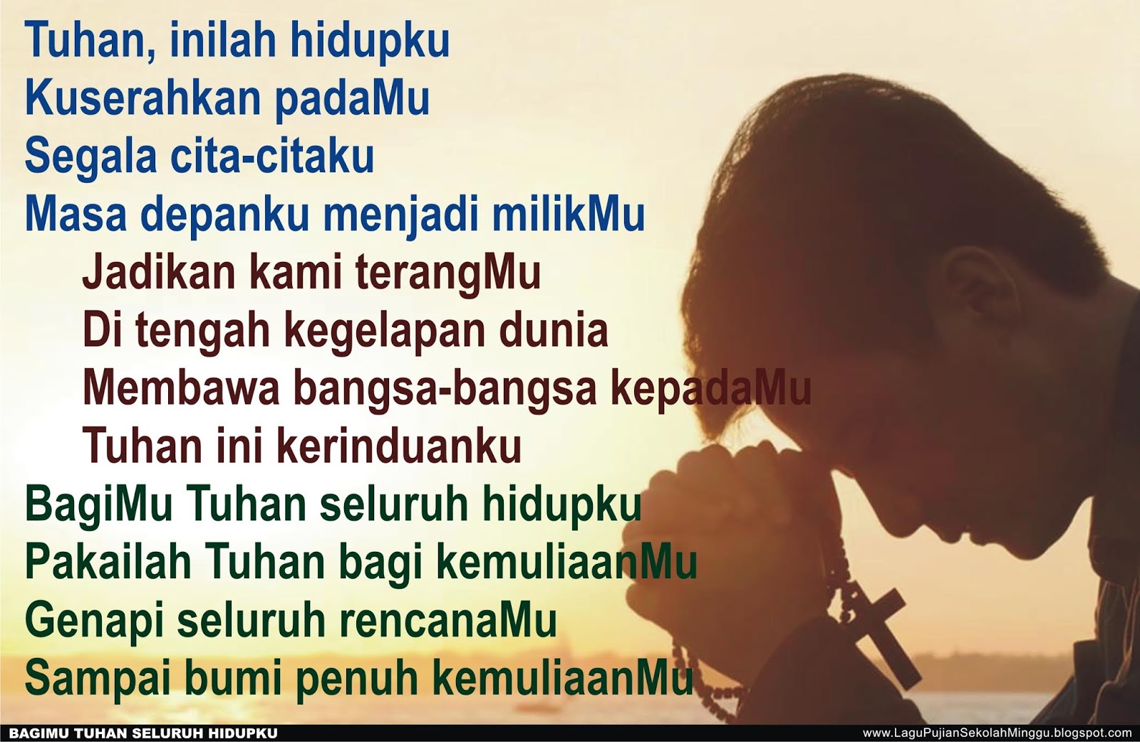 Lirik Lagu Pujian Rohani Kristen Sekolah Minggu Gereja Tuhan Yesus Tuhan Inilah Hidupku