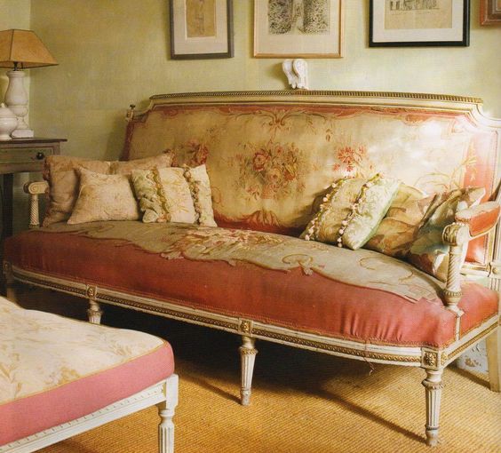 Eye For Design Decorating With French Tapestry Upholstered Settees