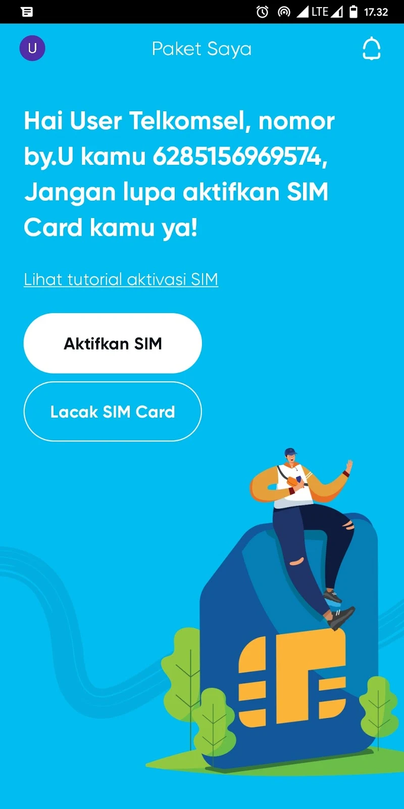 How to Register and Activate the SIM Card by.U