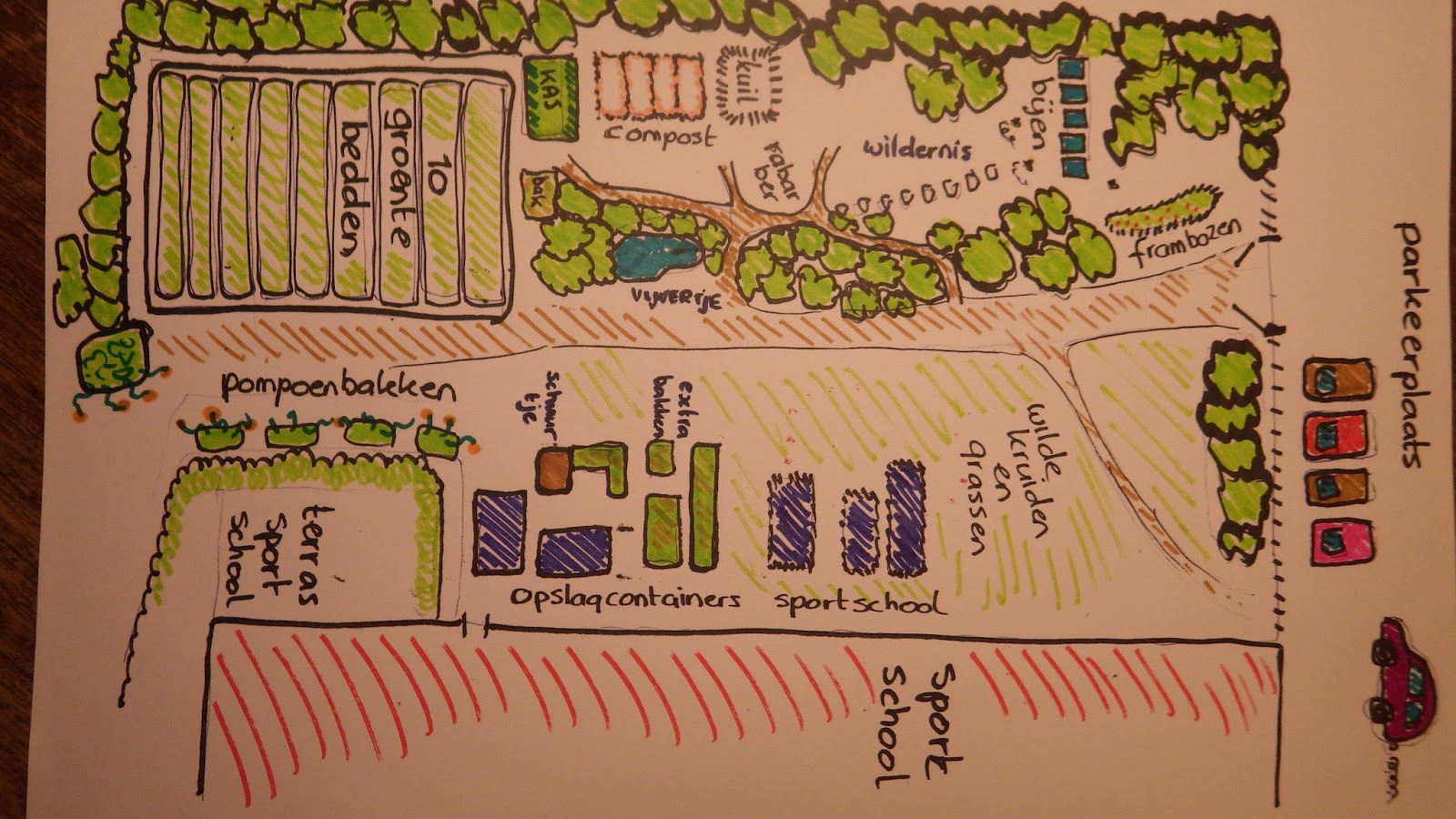 Moesker's Moestuin: Plattegrond.