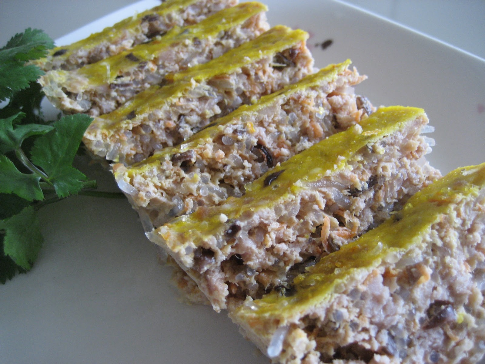 Bowl Half Full Vietnamese Steamed Meatloaf