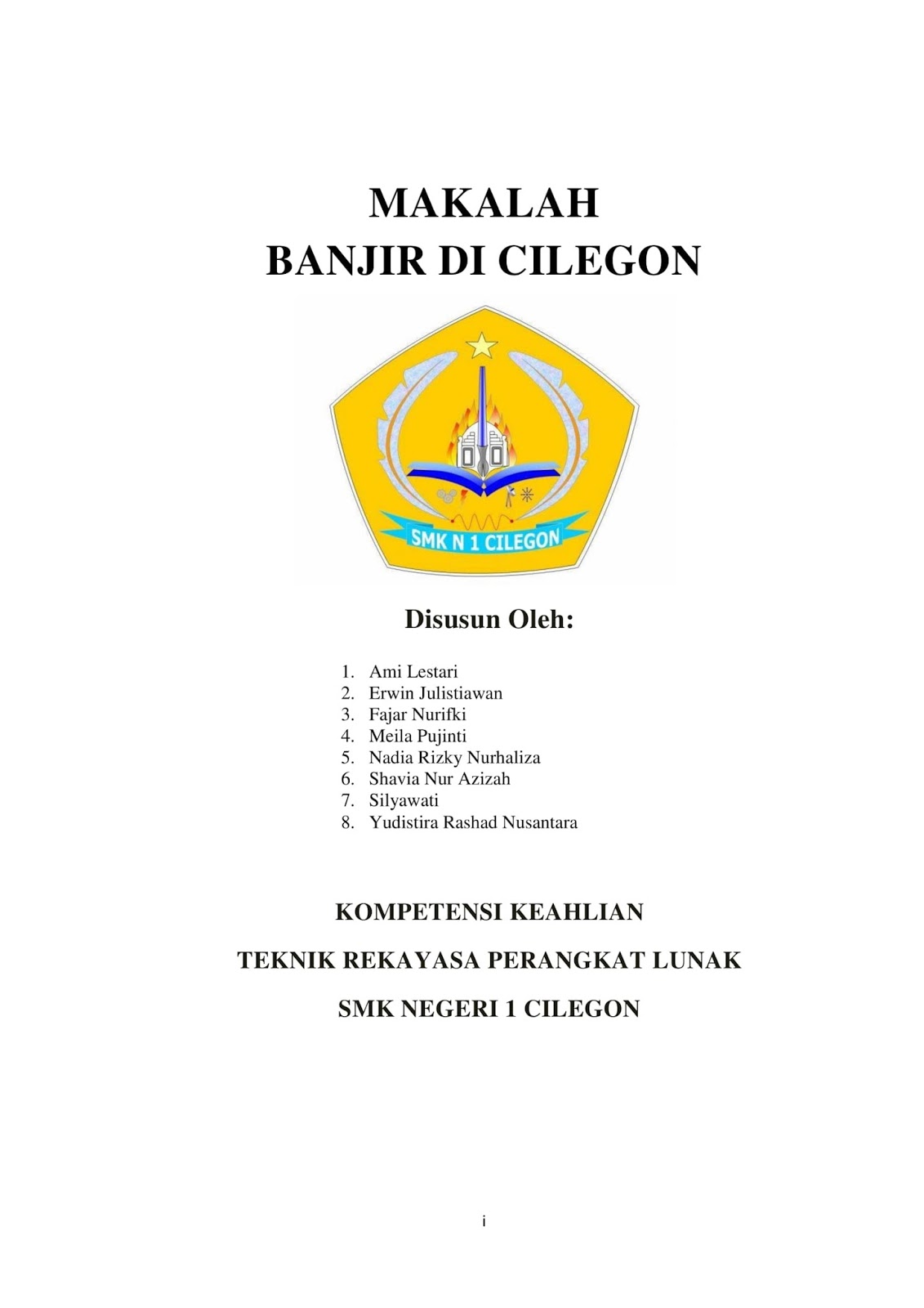 MAKALAH BANJIR DI CILEGON  Welcome to SpenArticle