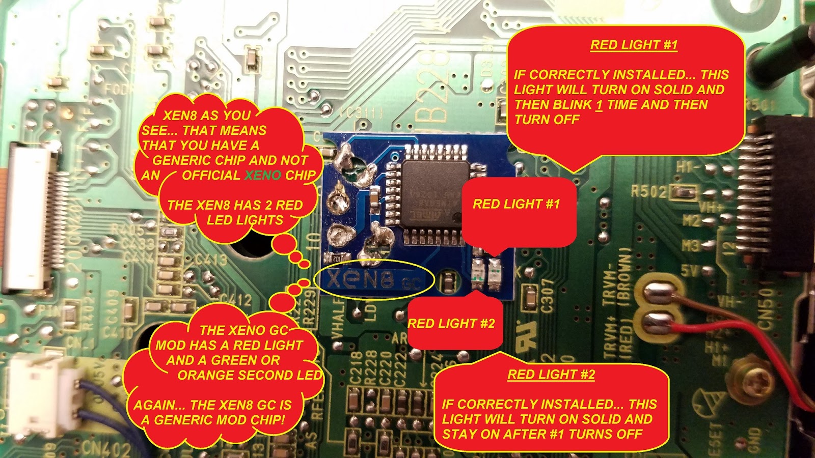 XEN8 GC Mod Chip Install Verification Check Xeno GC