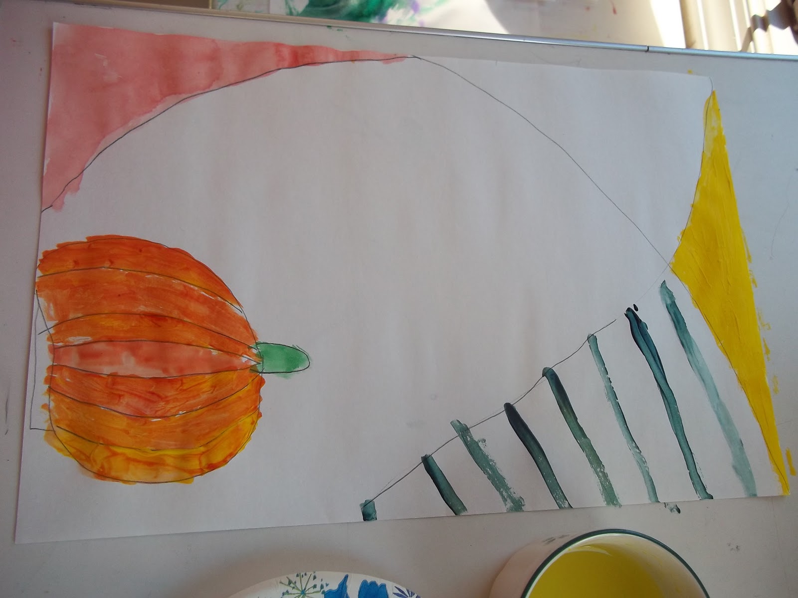 Sweet Tea Classroom: Pumpkin Art Kids: Kids Pumpkin Painting