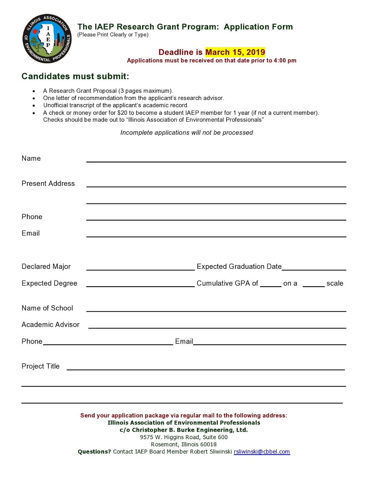 Environmental Studies Student News IAEP Student Research Grant Program