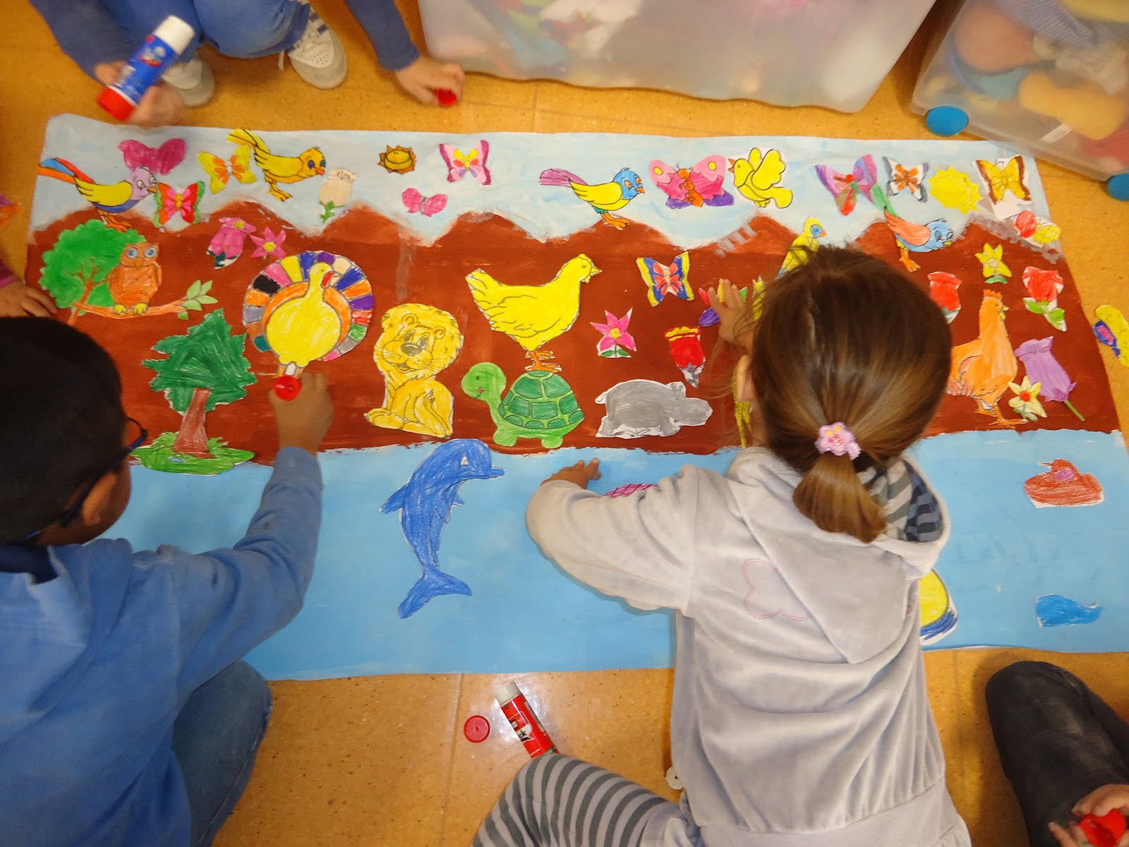 Educación Infantil 20112012 Mural de los animales en 5 años A