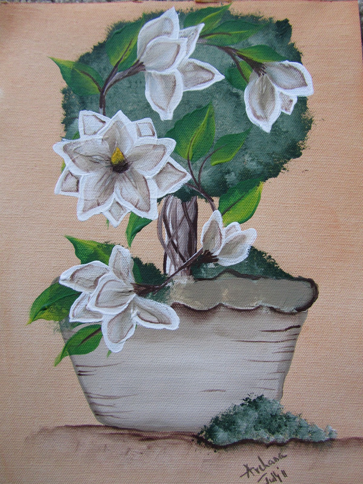 Archie's World One stroke Topiary with Magnolias