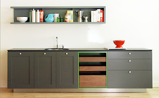 dark grey kitchen cabinets