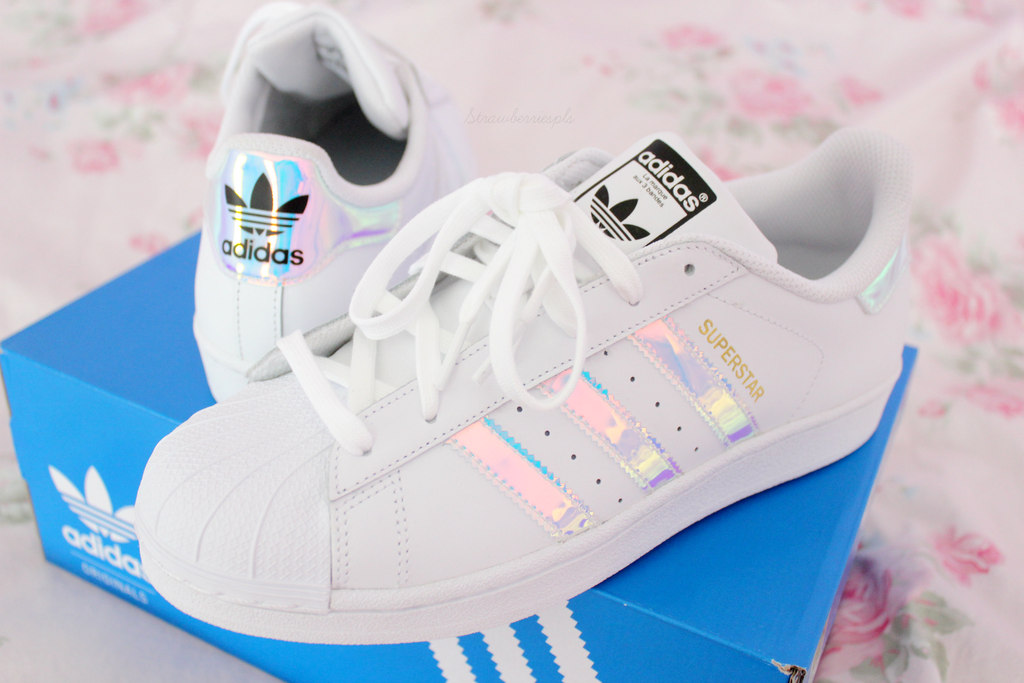 My Holographic Adidas Superstar Shoes ♡ Haul/Review