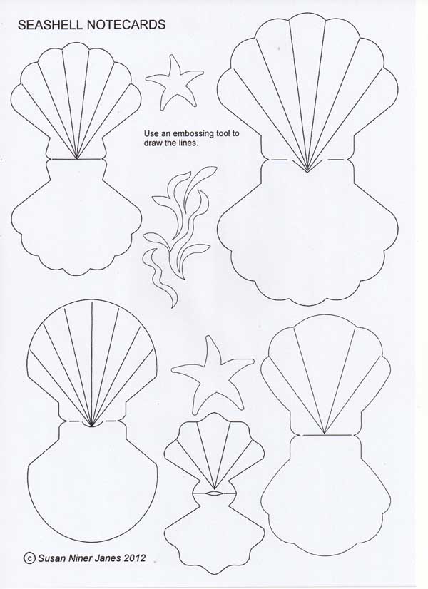 The Papercraft Post: Seashell Notecards