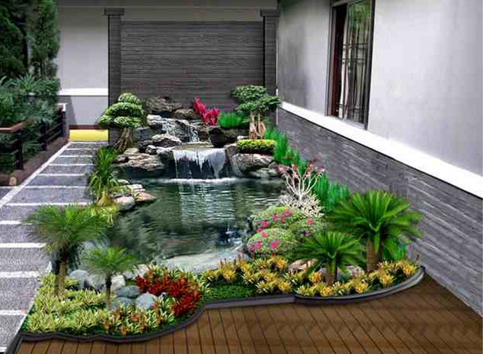 Desain Taman Rumah  Minimalis  Paling Indah dan Asri Terbaru