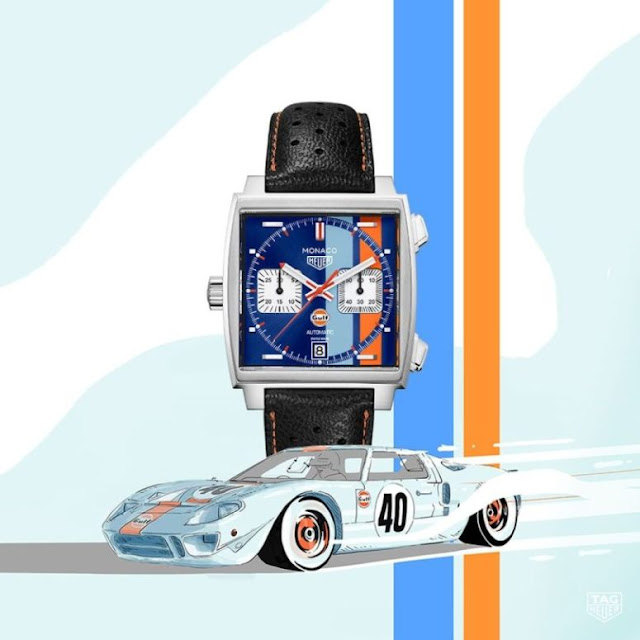 Limited Edition Replica TAG Heuer Monaco Gulf 50th Anniversary 39mm Watch Review For 2018 FIAF World Cup