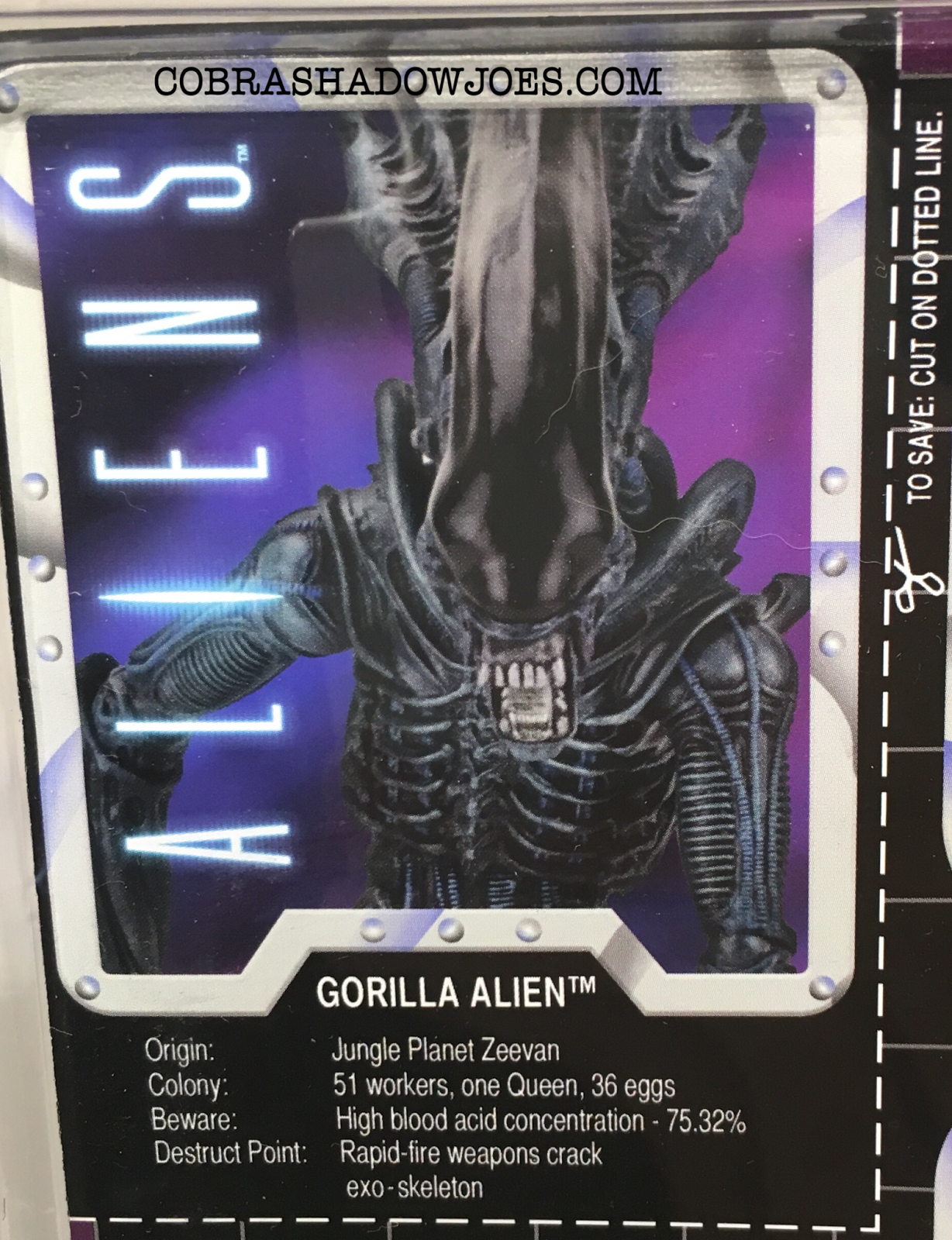 CobraShadowJoes NECA TOYS Kenner Inspired Gorilla Alien (Series 10)