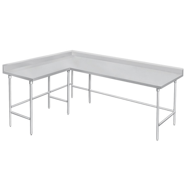 Stainless Steel "L" Shape Corner Work Table