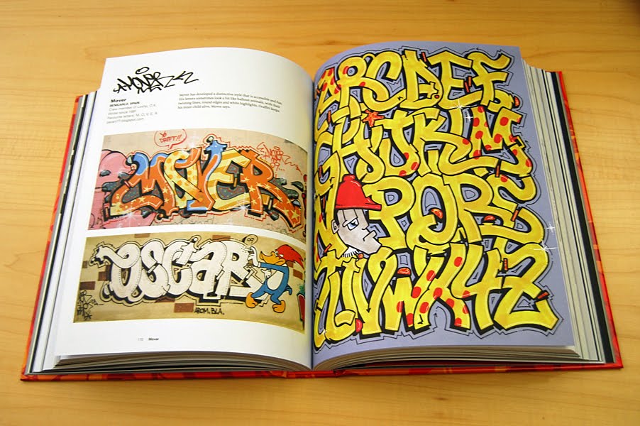 Inside spread from the Street Fonts - Graffiti Alphabets Book