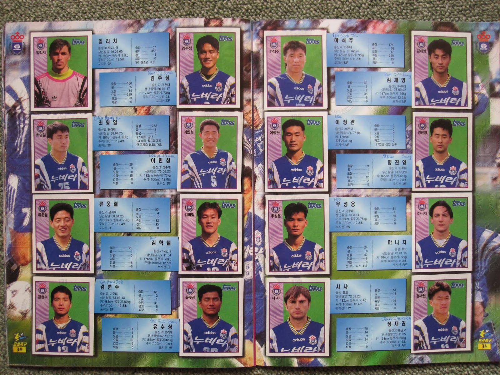 Only Good Stickers Topps South Korean League 1997