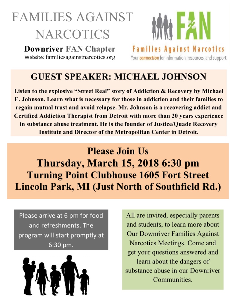 talking taylor schools families against narcotics invites students guest lecture flyer substance abuse
