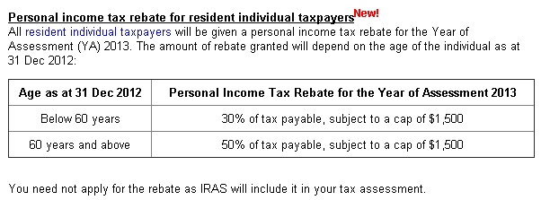 Bulicenas Singapore Tax Rebates