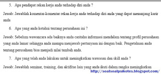Contoh Soal Psikotes Penerimaan Pt Pengembangan Kawasan Industri Pdi Pulau Batam Tahun 2018 Lengkap Dengan Tanggapan Tes Wawancara Mata Pelajaran