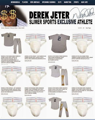 funny Derek Jeter selling game worn jock straps