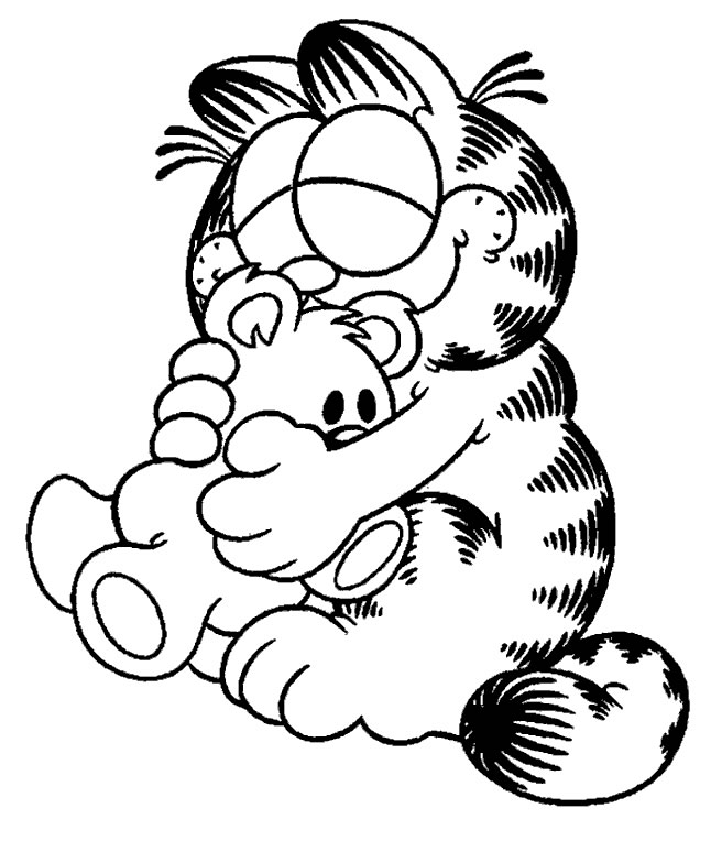 garfield coloring pages for kids - photo #1