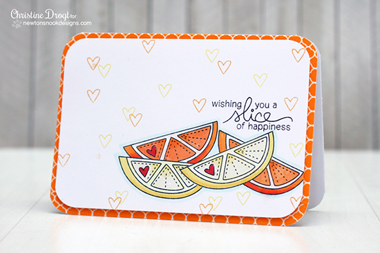 Fruit card by Christine Drogt | Sweet Summer Stamp Set | Newton's Nook Designs
